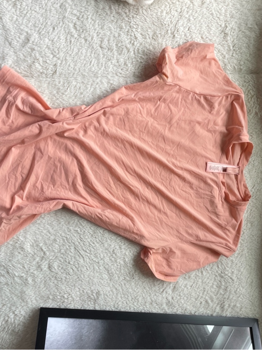 SKIMS Dusty Peach Crew Neck Tee